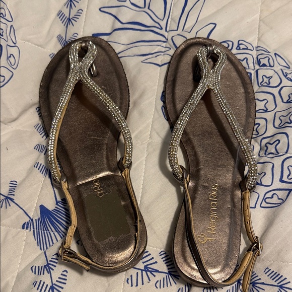 Regina Rios Brazilian Rhinestone Sandals - Picture 1 of 7